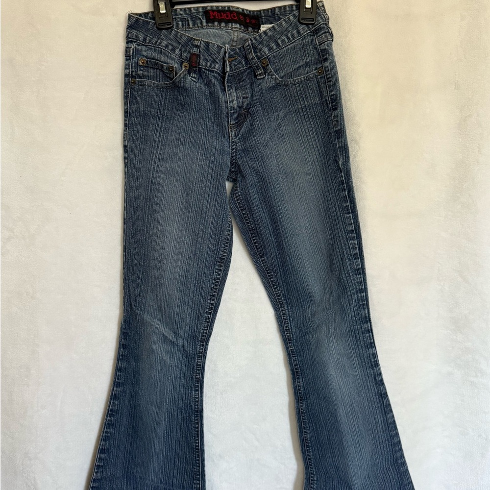 Mudd Women's Classic Blue Flare Jeans Y2K